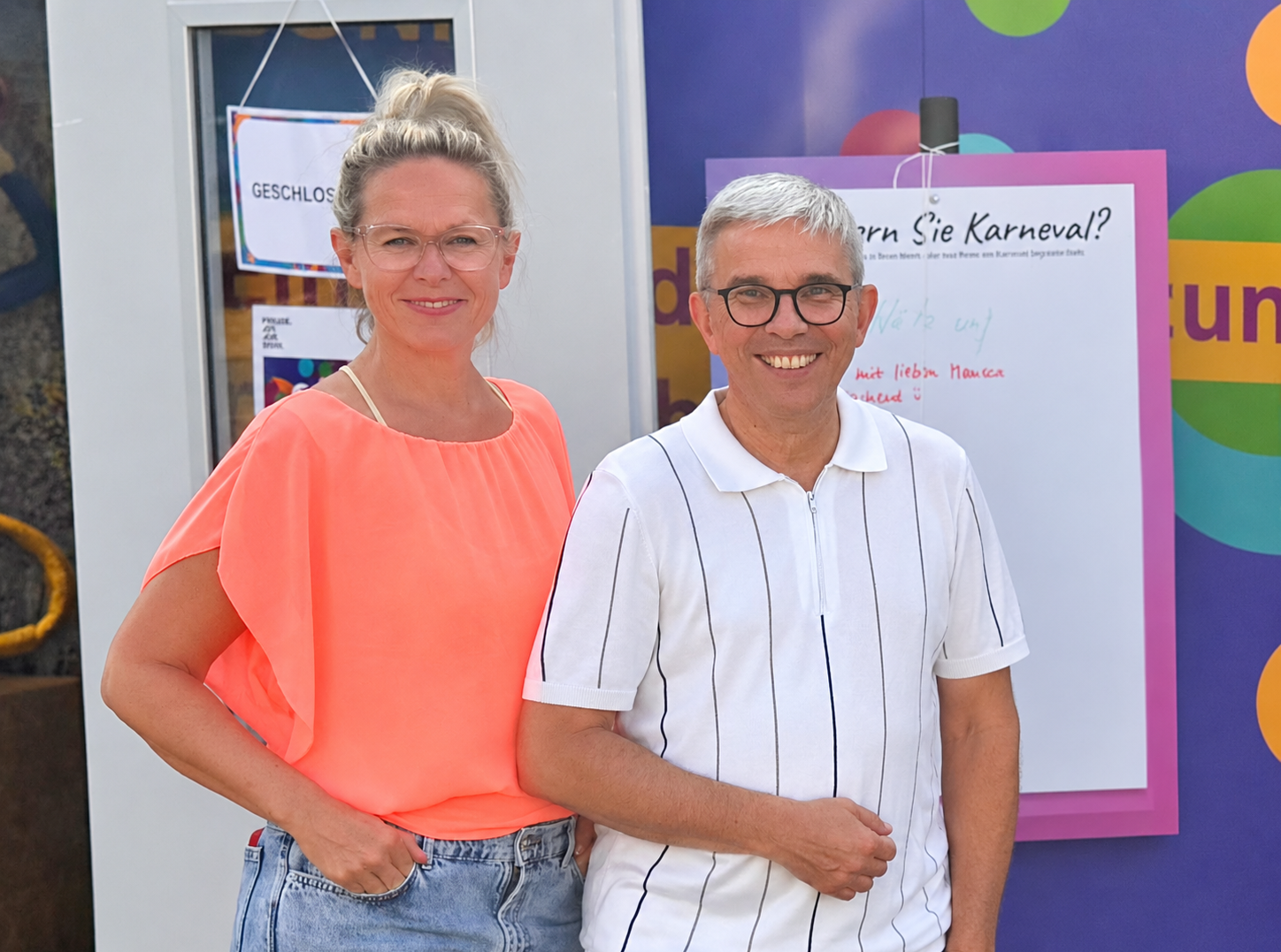 Mirko Feld: der neue Präsident des Festausschusses Bonner Karneval und seine Verbindungen zu Beuel, hier im Bild mit Obermöhn Patty Burgunder